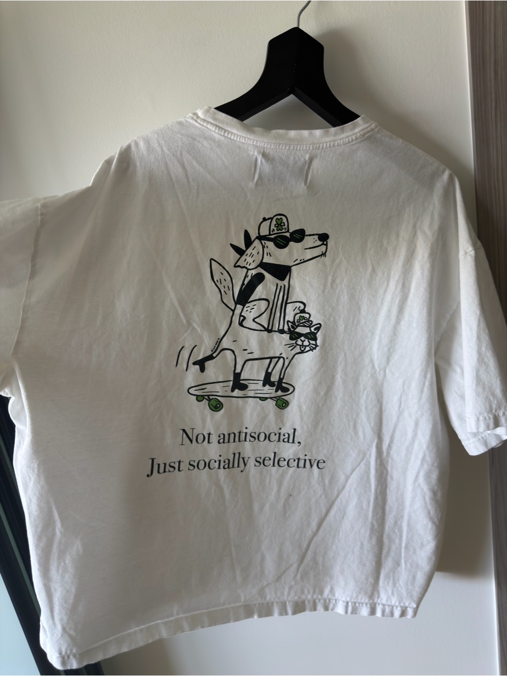 Unisex White Graphic Short Sleeve Tee